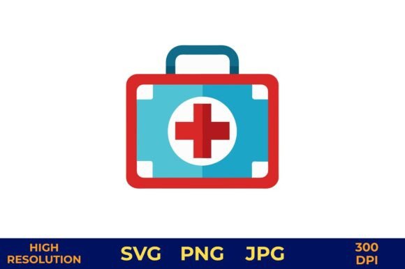 First Aid Kit Vector Icon for Health