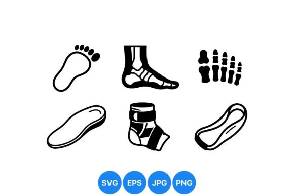 Foot Anatomy and Care Icons