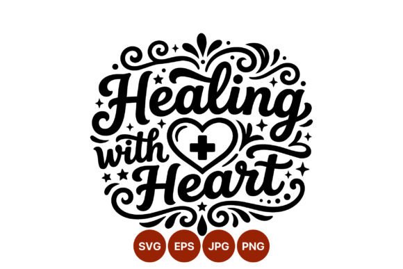 Healing with Heart Script Lettering