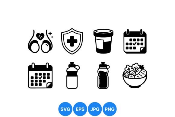 Health Wellness Icon Vector Pack