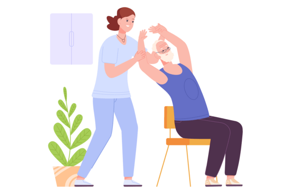 Nurse Help Old Man. Social Worker Job
