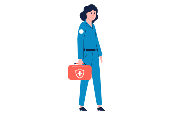Paramedic Character: Woman with First Me