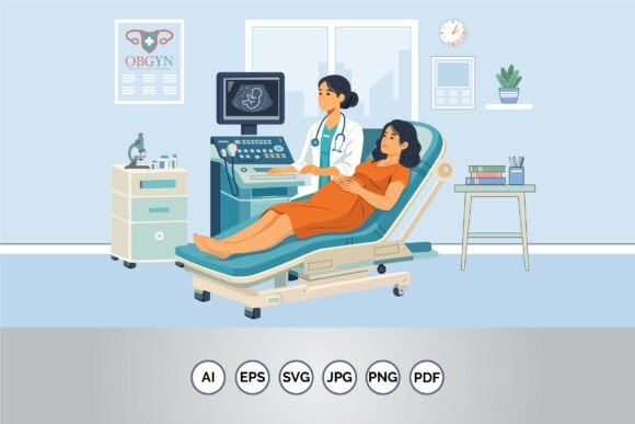 Pregnant Woman Ultrasound Examination