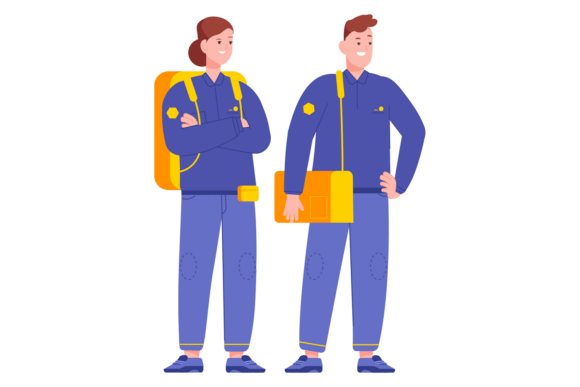 Professional Paramedic Characters. Medic