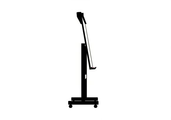 Silhouette of Crutch on Wheels Mobility