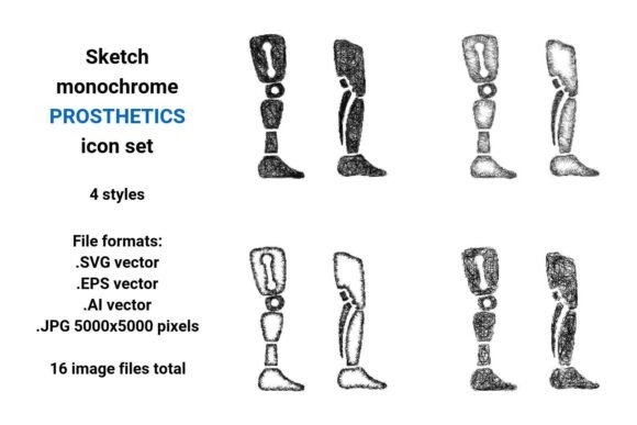 Sketch Prosthetics Icon Set
