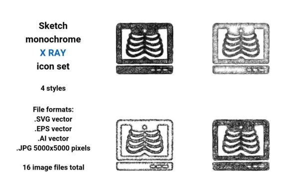 Sketch X Ray Icon Set